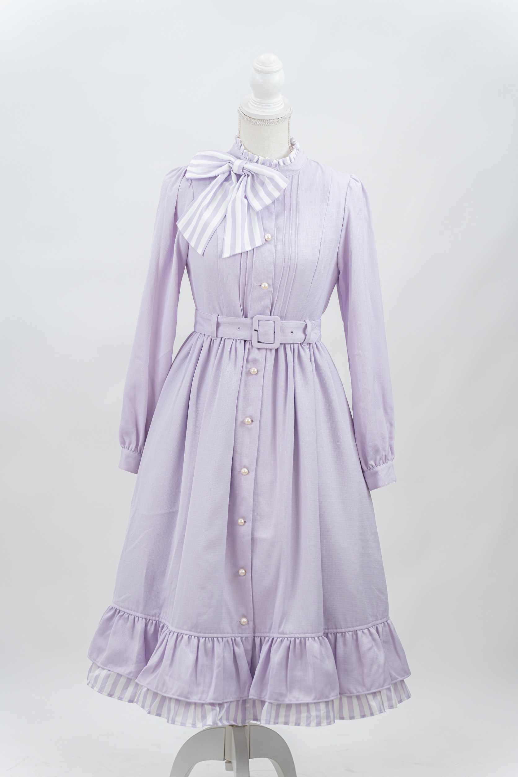 【レンタル】Melody BasKet ストライプマドモワゼルドレス