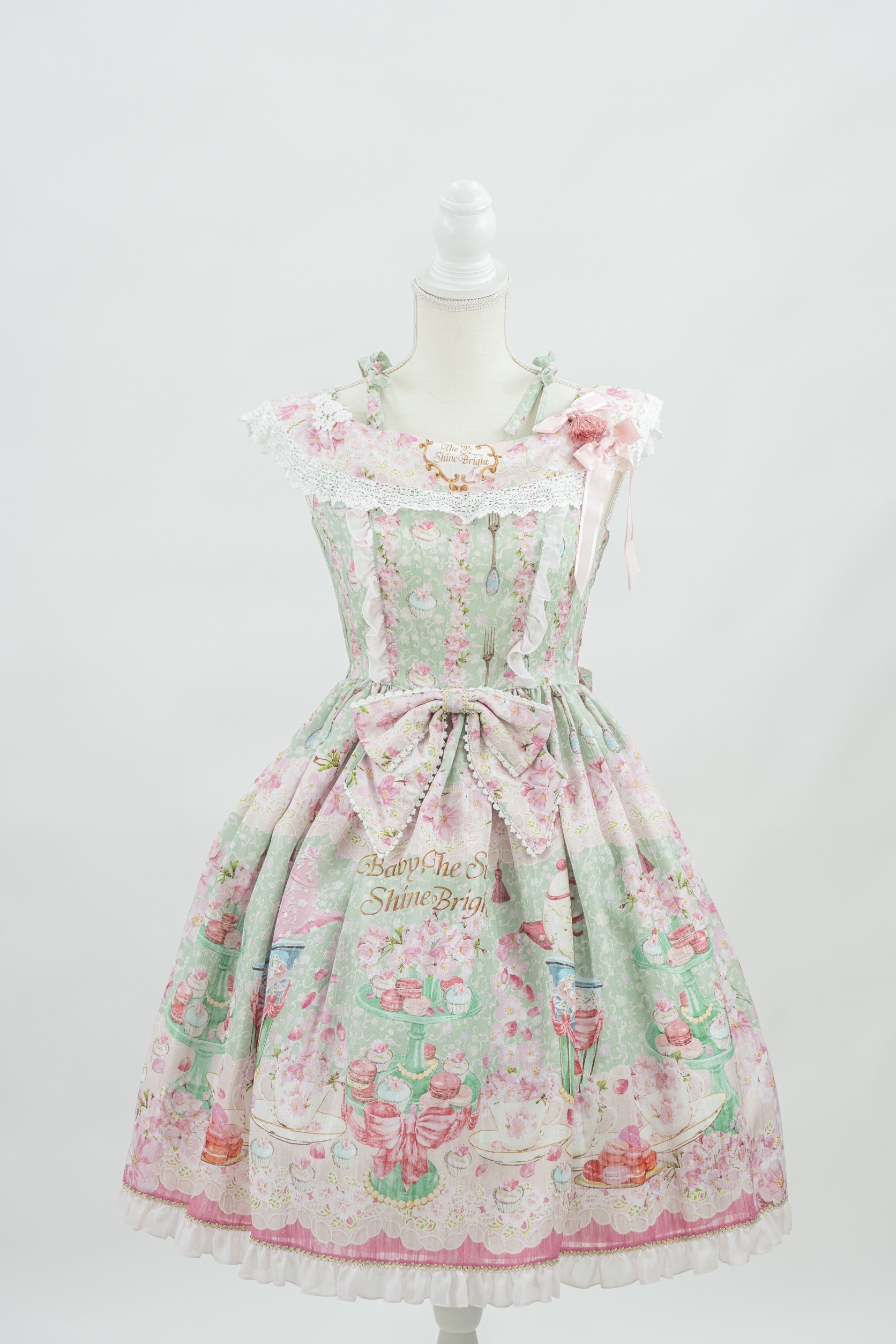 【レンタル】SA･KU･RA Cafe à la mode柄サンドレス風ジャンパースカート